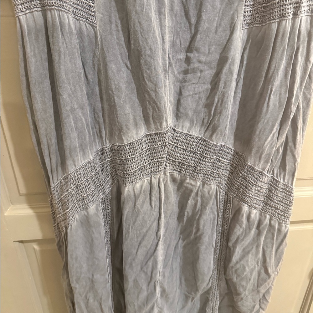 XCVI Boho Sleeveless Blue Maxi Dress SZ XL - Picture 3 of 5